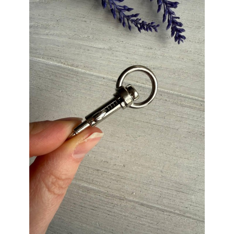 Карабин  47*17 мм срібло 1 шт