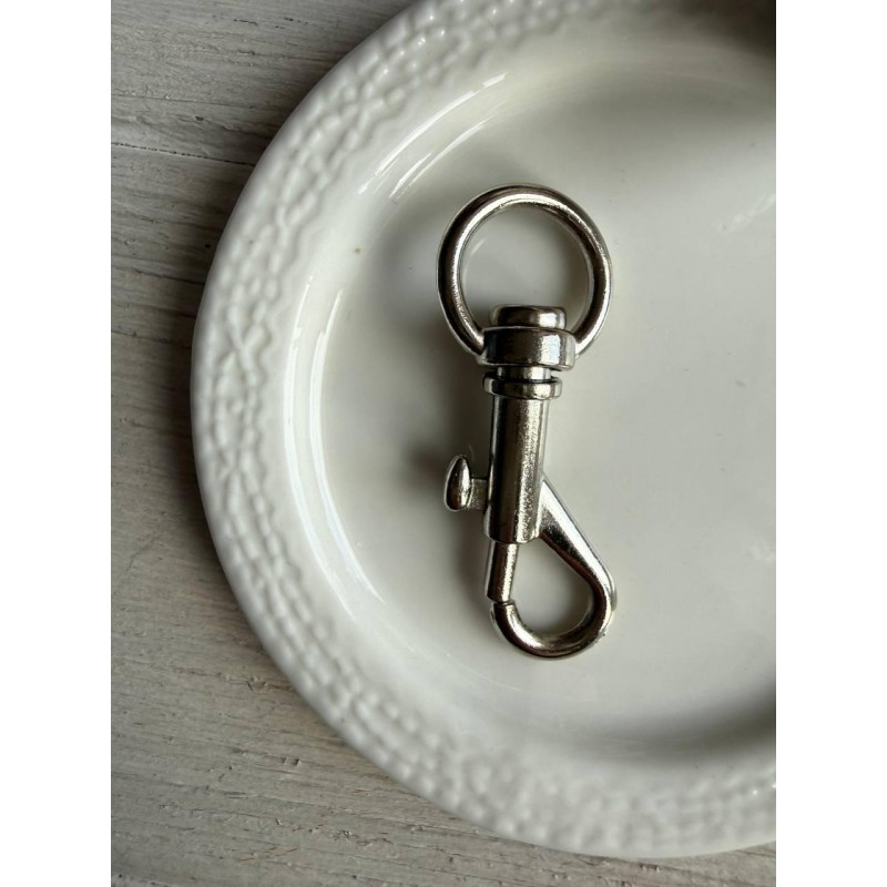 Карабин  47*17 мм срібло 1 шт