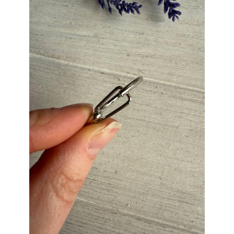 Карабін для брелока " 5 " срібло  1 шт