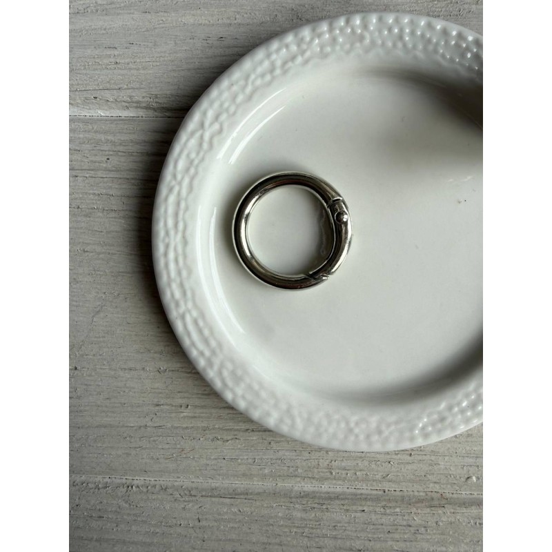 Кільце самозатискне 25 мм,  срібло  1 шт.