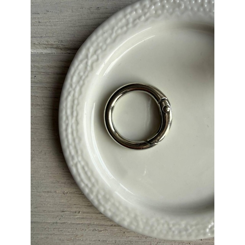 Кільце самозатискне 25 мм,  срібло  1 шт.