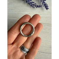 Кільце самозатискне 25 мм,  срібло  1 шт.