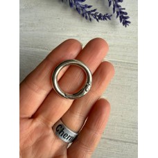 Кільце самозатискне 25 мм,  срібло  1 шт.