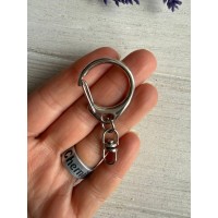 Карабин для брелока " 5 "   серебро  1 шт