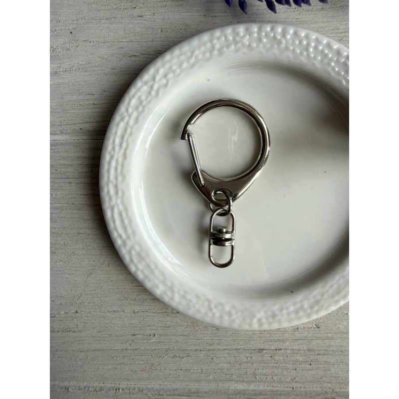 Карабін для брелока " 5 " срібло  1 шт