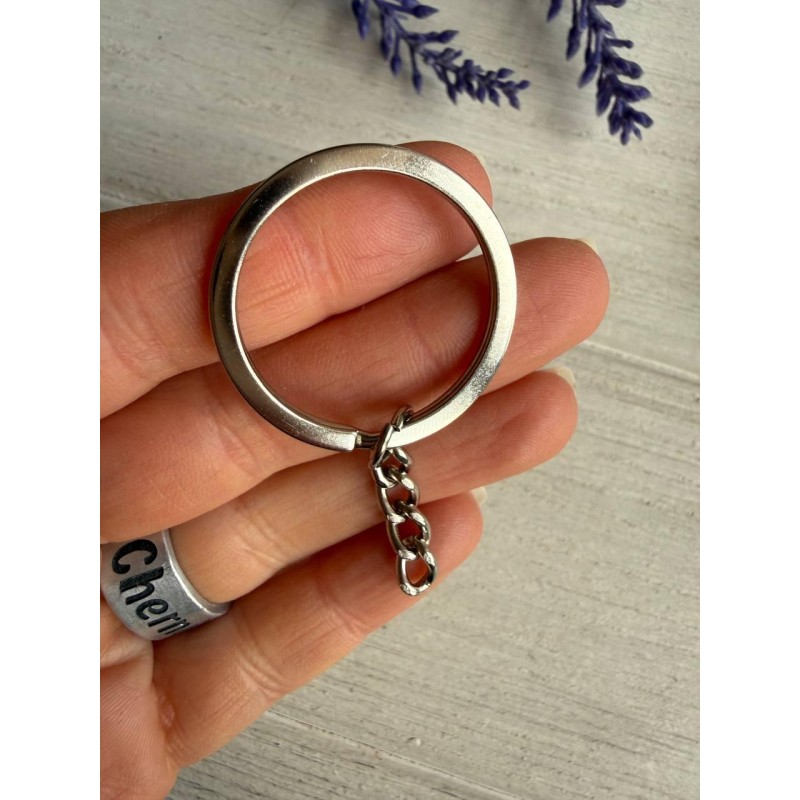 Кільце для брелока " 4 " , срібло  1 шт