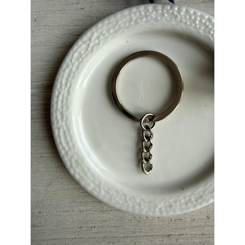 Кільце для брелока " 4 " , срібло  1 шт