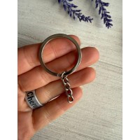 Кільце для брелока " 4 " , срібло  1 шт
