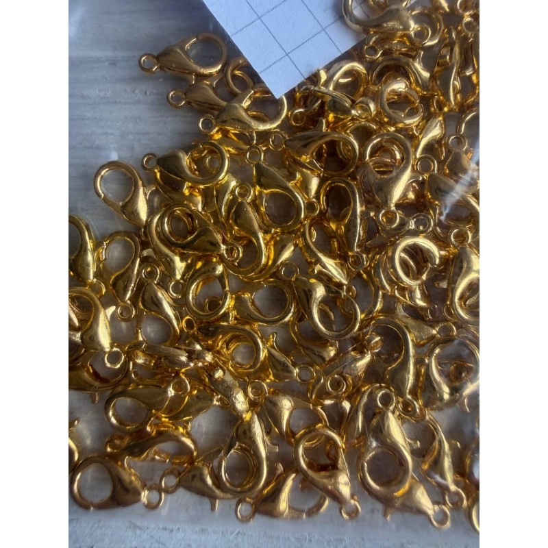 Карабін маленький 10 мм  золото  1 шт