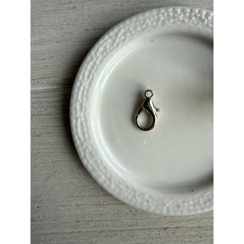 Карабін маленький  19 мм  срібло 1 шт