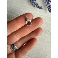 Карабін маленький 14 мм  срібло 1 шт