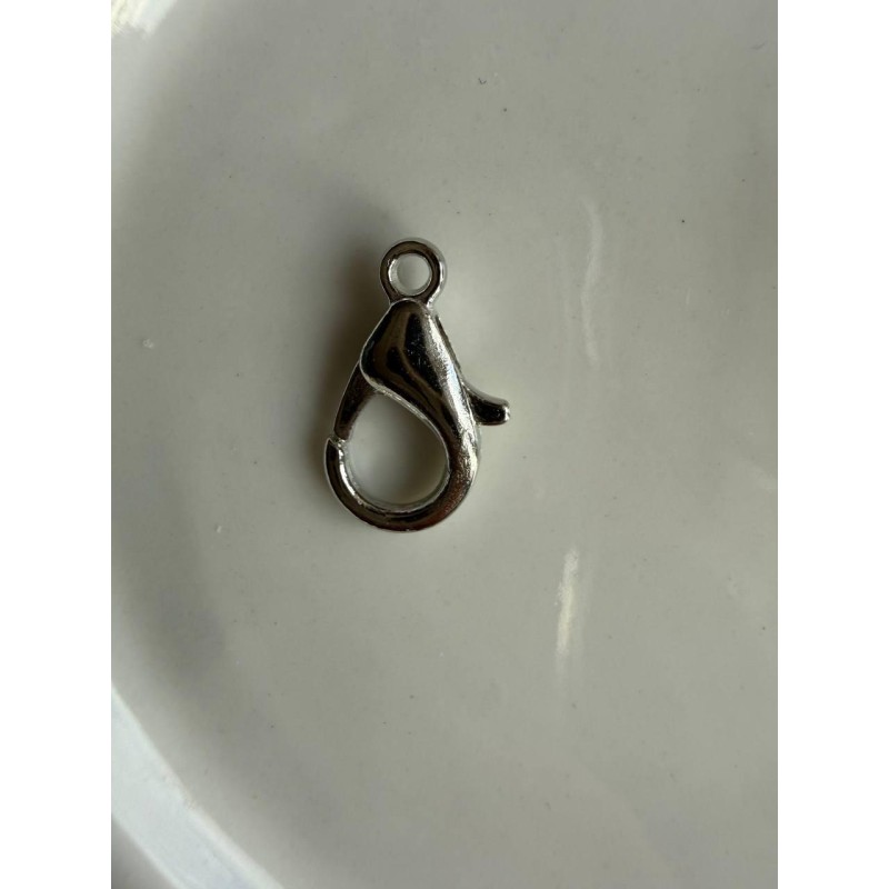 Карабін маленький 14 мм  срібло 1 шт