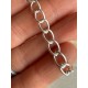 Ланцюжок 7*5  мм  світле  срібло  50 см