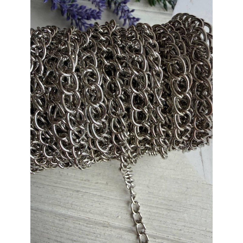 Ланцюжок 6*8 мм срібло  50 см