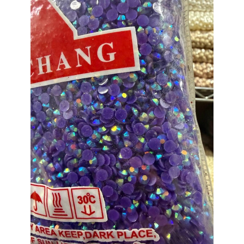 Стрази АВ непрозорі 5 мм темно фіолетові 30 000 шт