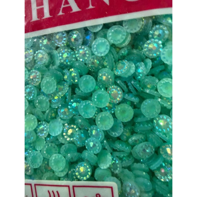 Стрази АВ непрозорі " Квітка " 5 мм бірюза 30 000 шт