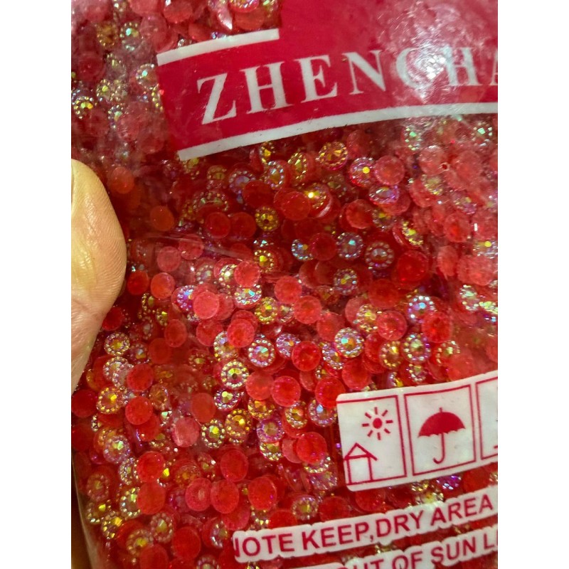 Стрази АВ непрозорі " Квітка " 5 мм червоні 30 000 шт