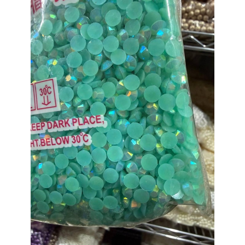 Стрази АВ непрозорі 6 мм бірюза 10 000 шт