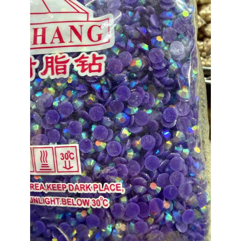 Стрази АВ непрозорі 6 мм темно фіолет 10 000 шт