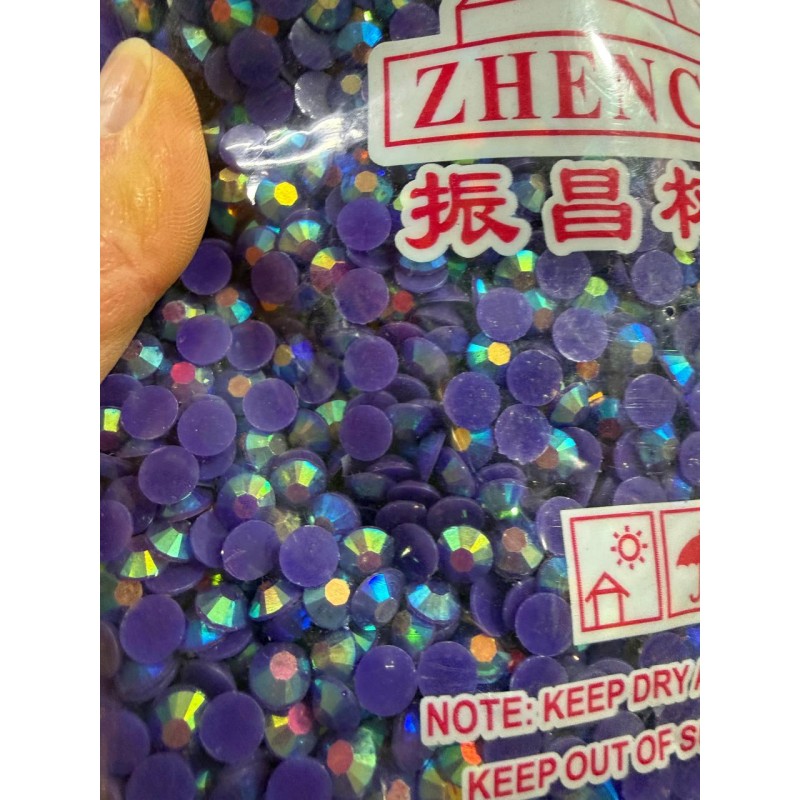 Стрази АВ непрозорі 6 мм темно фіолет 10 000 шт