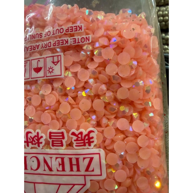 Стрази АВ непрозорі 6 мм персикові 10 000 шт