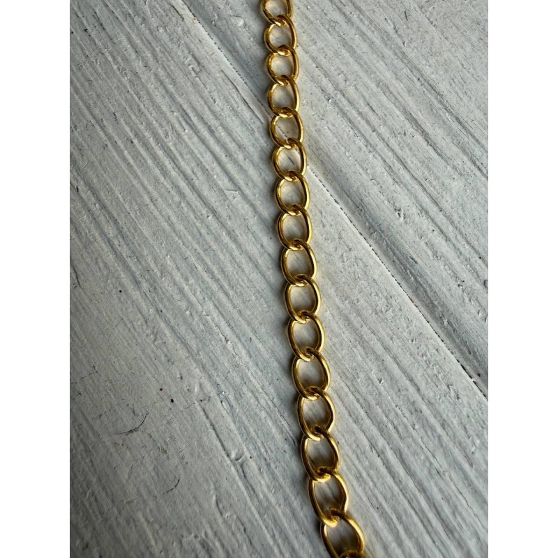 Ланцюжок 7*5 мм  яскраве золото 50 см