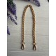 Ручка ланцюжок з карабіном № 41, золото 44 см