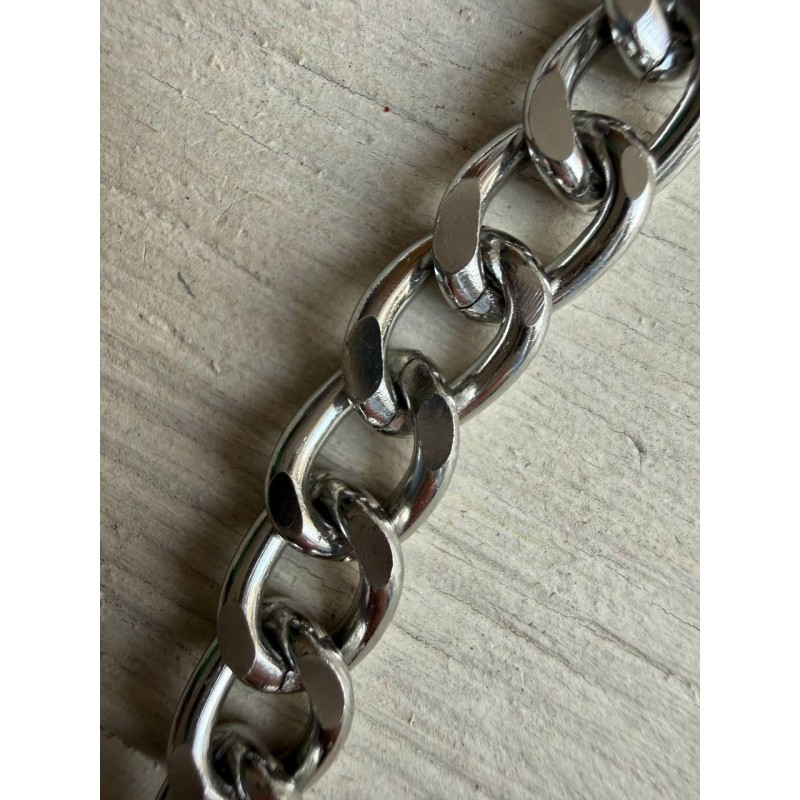 Ручка цепочка  с карабином  № 41 серебро 44 см