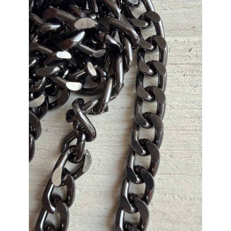 Комплект Ланцюжок з карабіном  № 24 , темний нікель 120 см