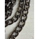 Комплект Ланцюжок з карабіном № 42 , темне срібло  120 см