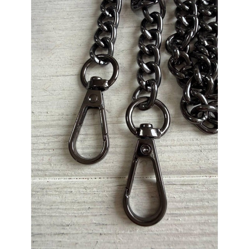 Комплект Ланцюжок з карабіном № 29, темний нікель 120 см