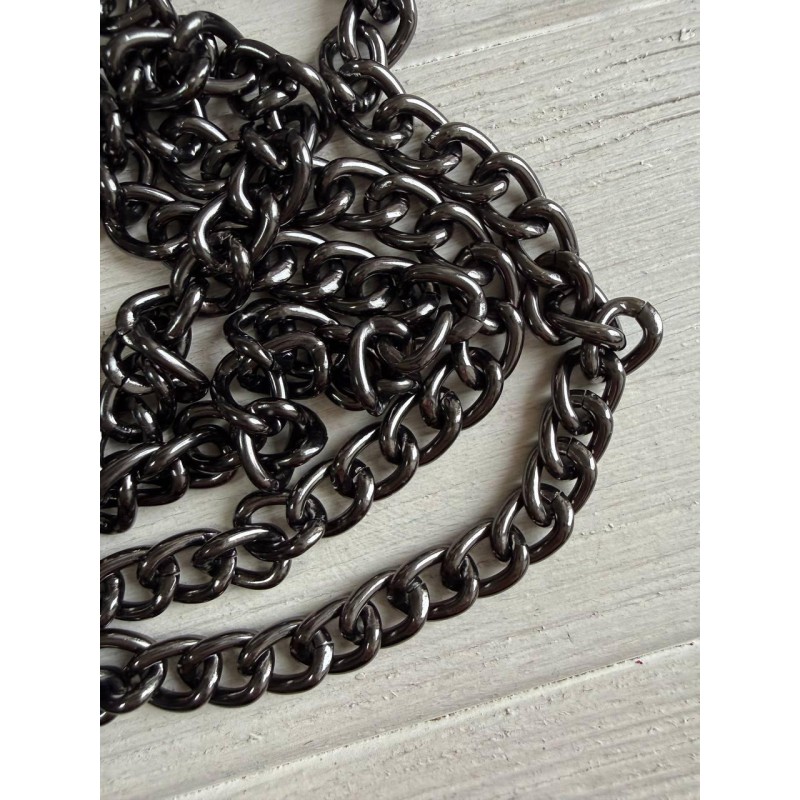 Комплект Ланцюжок з карабіном № 29, темний нікель 120 см