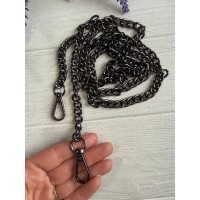 Комплект Цепочка  с карабином  № 29, темный никель 120 см