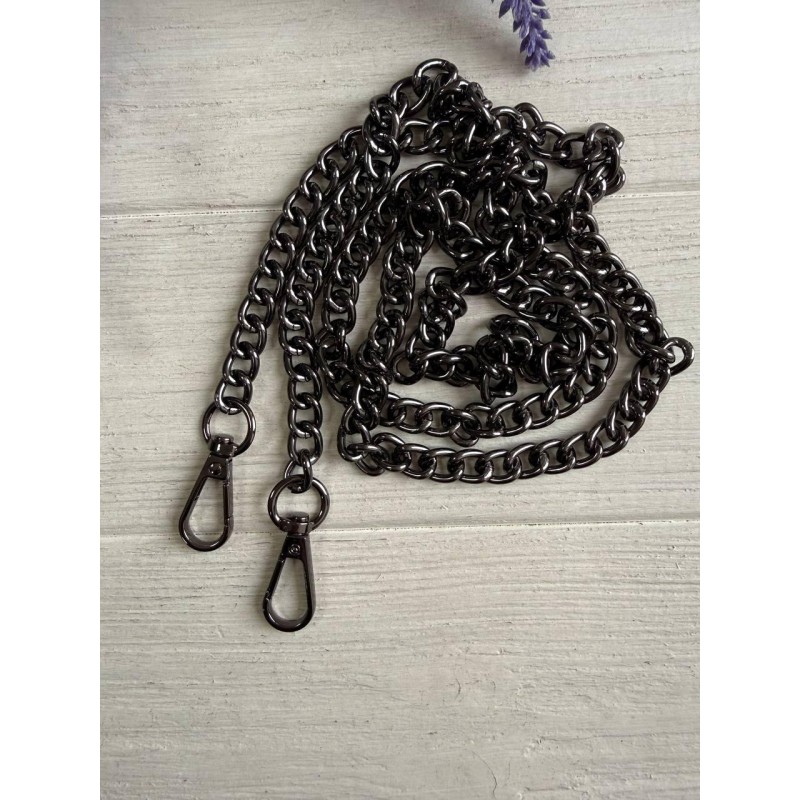 Комплект Ланцюжок з карабіном № 29, темний нікель 120 см