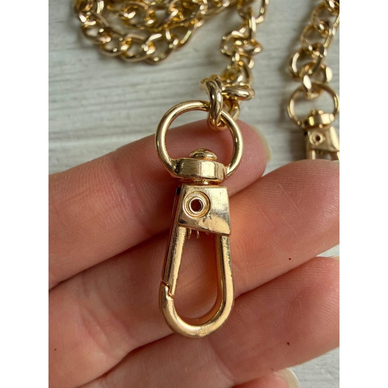 Комплект Ланцюжок з карабіном № 30, золото 120 см