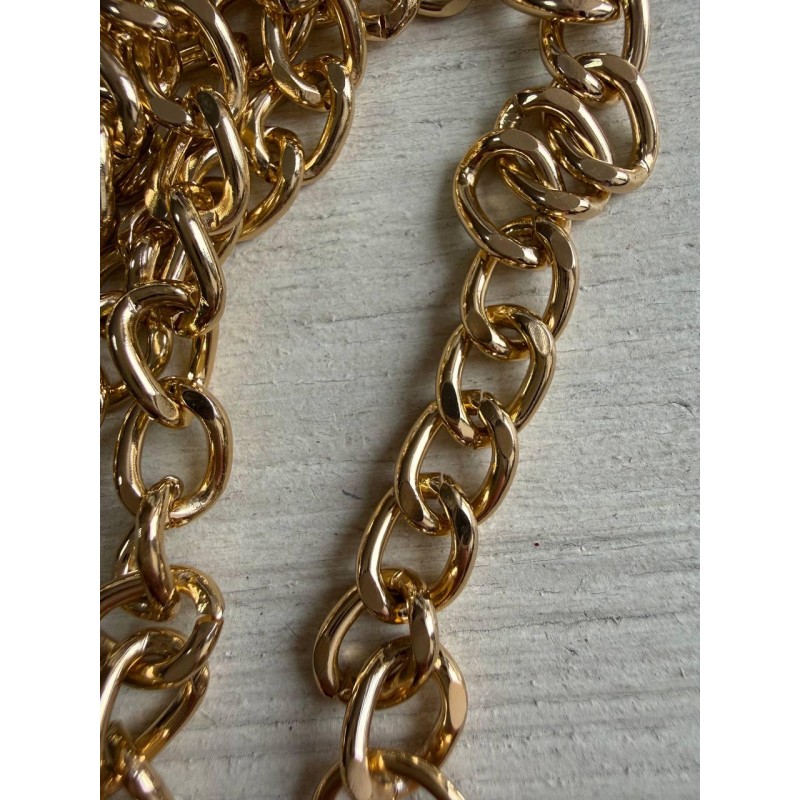 Комплект Ланцюжок з карабіном № 30, золото 120 см