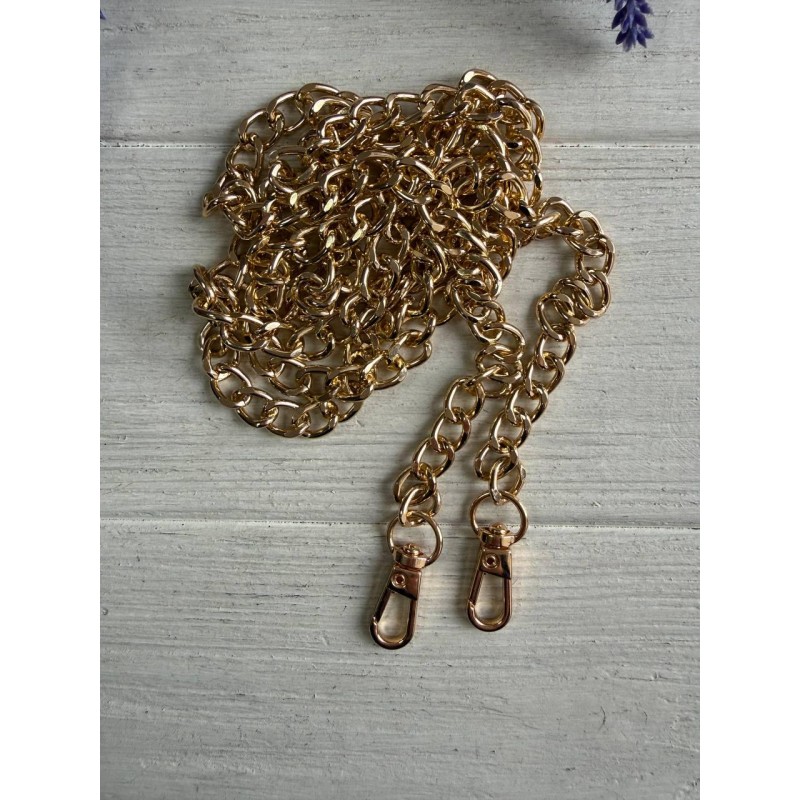 Комплект Ланцюжок з карабіном № 30, золото 120 см