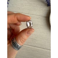 Стразы в цапах пришивные прямоугольні 14 * 10 мм , блідо рожеві 10 шт