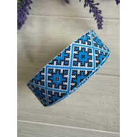 Репс  " Вышиванка 2,5 см " синяя 22,5 метра