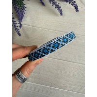 Репс " Вишиванка 1.2 см " синя  22,5 метра