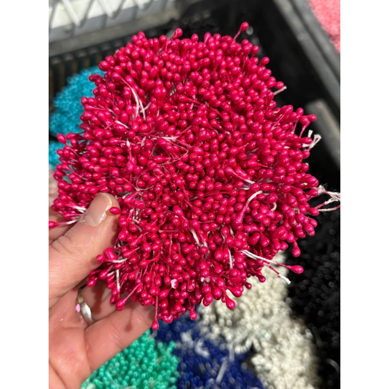 Тичинки двосторонні, 1650 - 1700 ниток малиново червоні