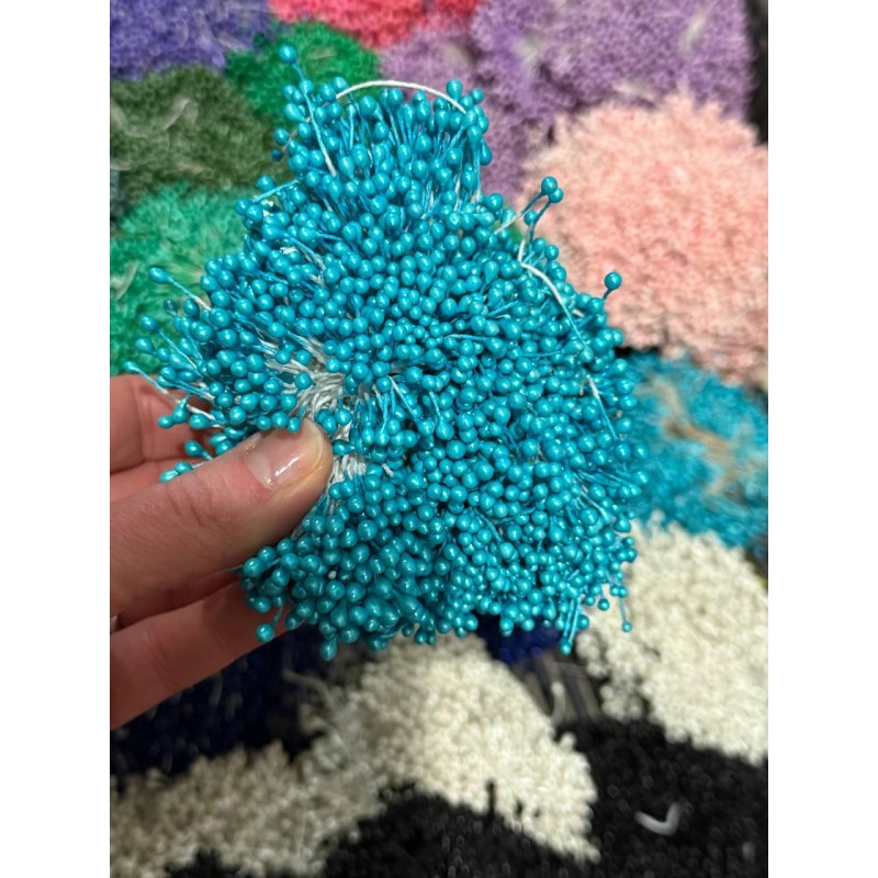 Тичинки двосторонні, яскраво голубі 1650 - 1700 ниток