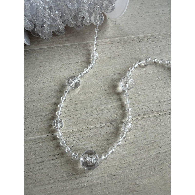 Бусины на леске круглые " 653 "  прозрачные 10 метров