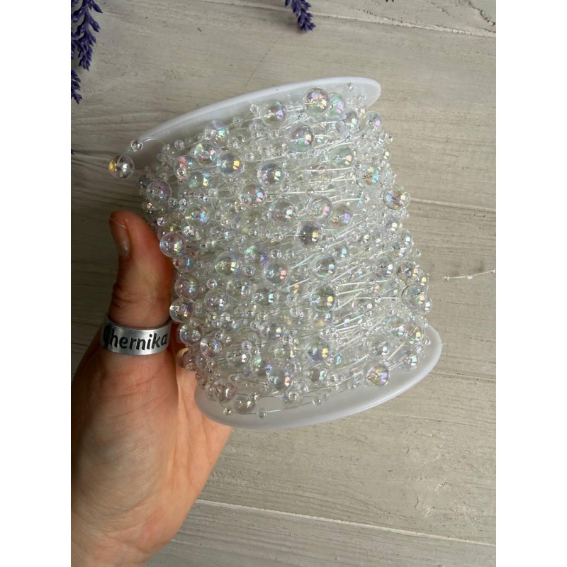 Намисто на волосіні  круглі " 158 " хамелеон 60 метрів