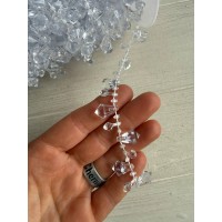 Бусины на леске Кристалл  прозрачные 10 метров