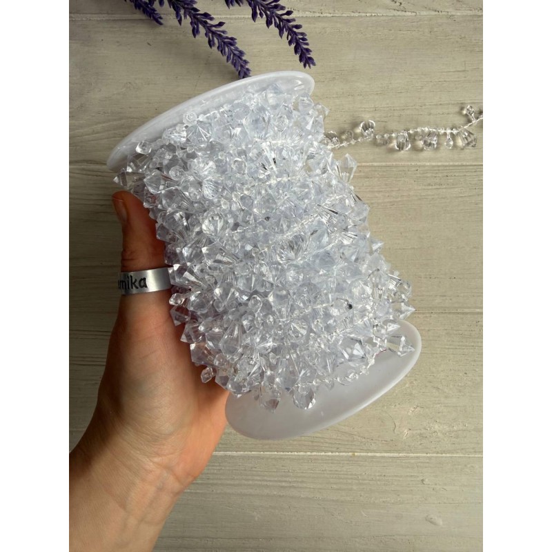 Намисто на нитці Кристал , прозорі 10  метрів