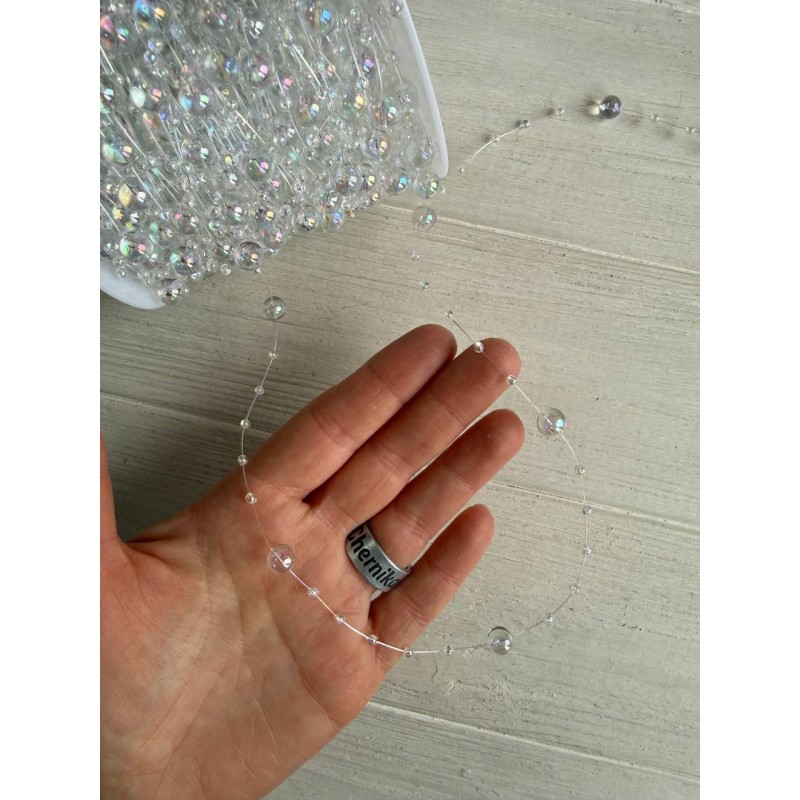 Намисто на волосіні  круглі " 158 " хамелеон 60 метрів