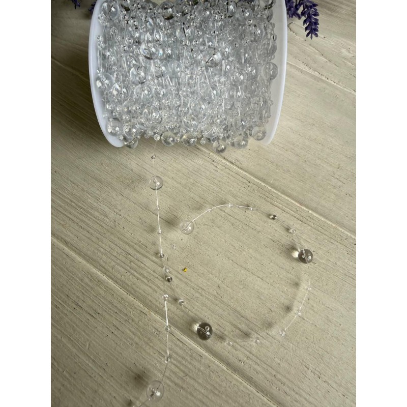Намисто на волосіні круглі " 651" , прозорі  30 метрів