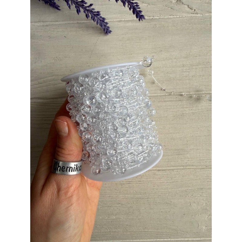 Намисто на волосіні круглі " 651" , прозорі  30 метрів