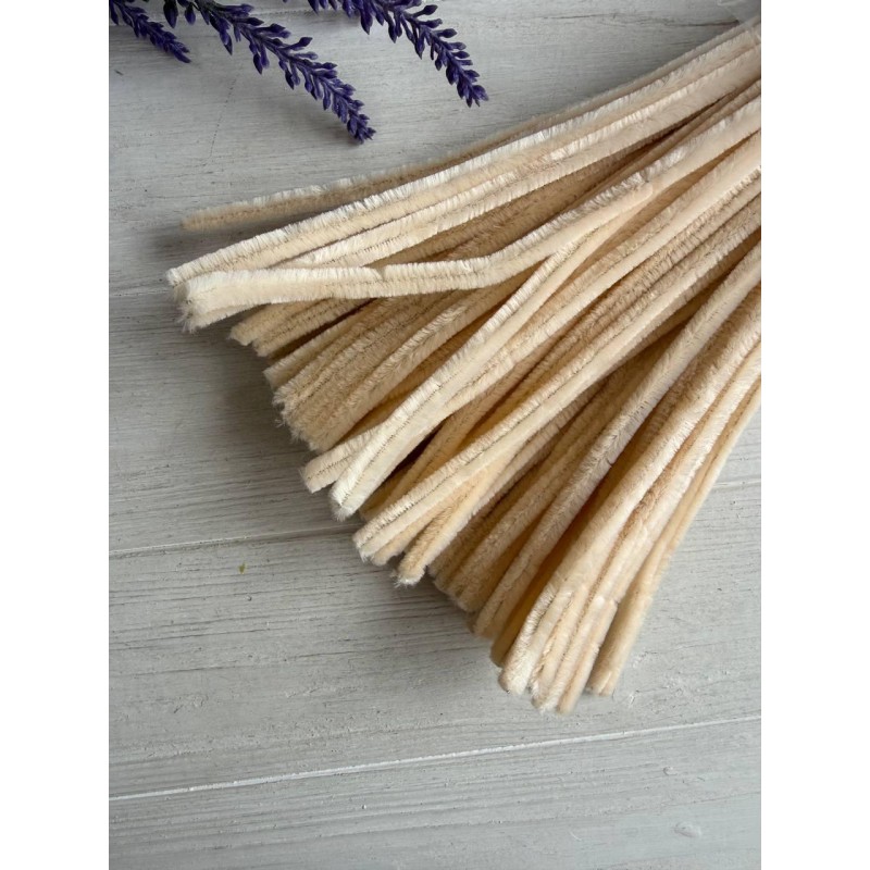 Дріт синельная "Вельвет"  беж 100 шт